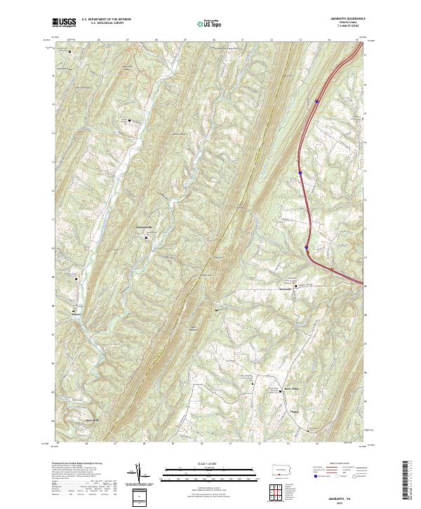 Amaranth topographic map thumbnail