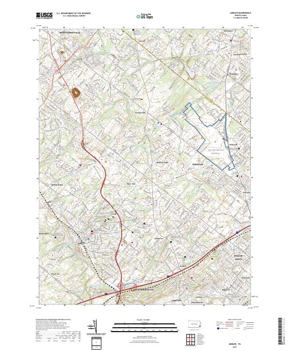 Ambler topographic map thumbnail