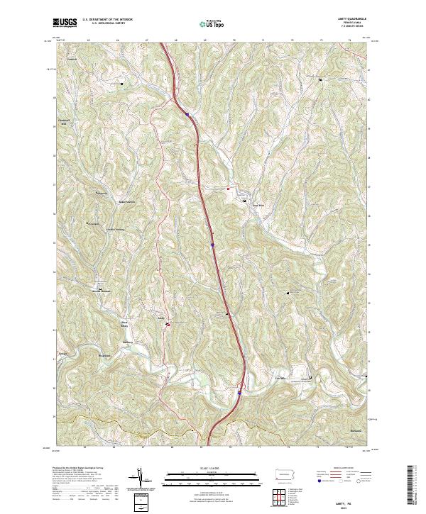 Amity topographic map thumbnail