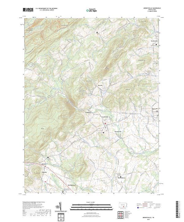 Arendtsville topographic map thumbnail