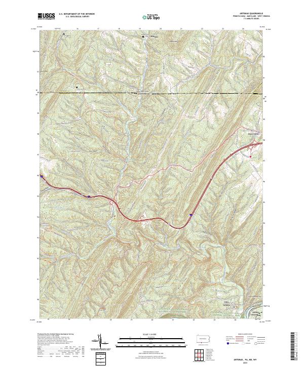 Artemas topographic map thumbnail