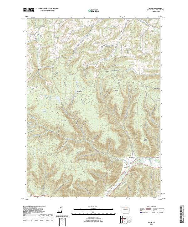 Asaph topographic map thumbnail