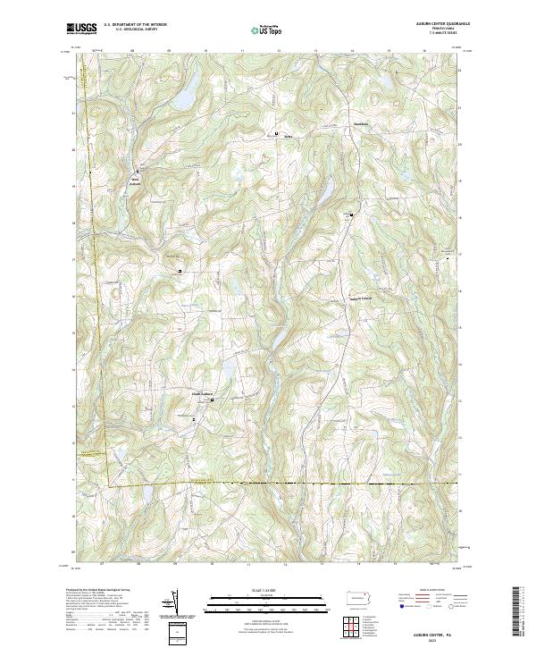 Auburn Center topographic map thumbnail