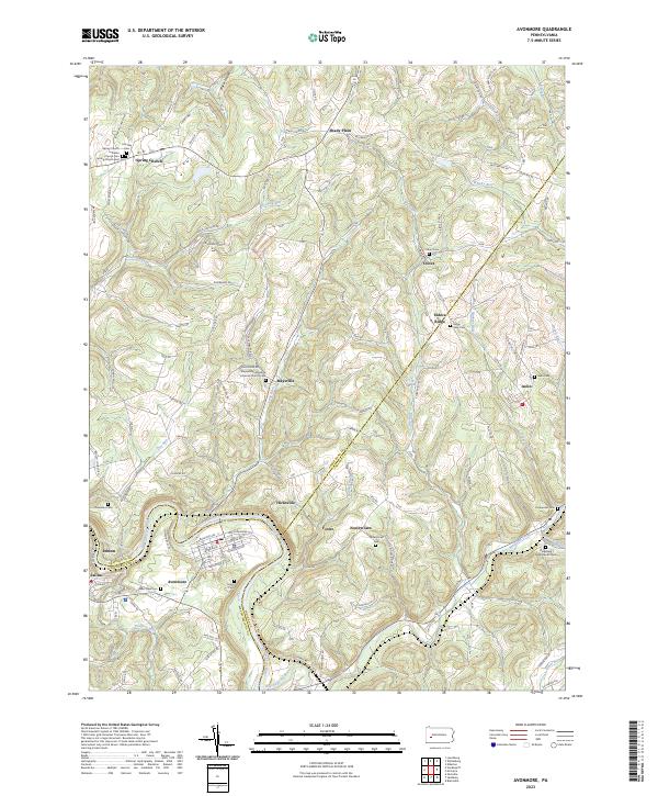 Avonmore topographic map thumbnail