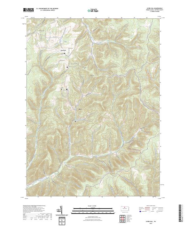 Ayers Hill topographic map thumbnail