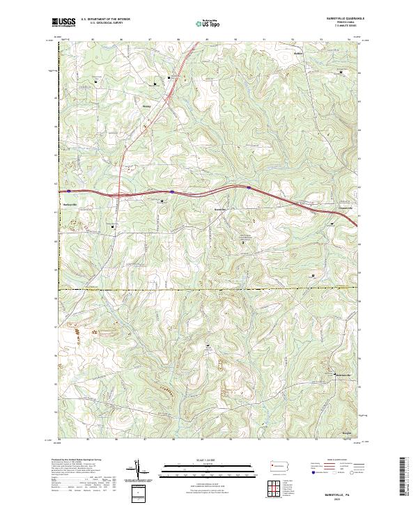 Barkeyville topographic map thumbnail