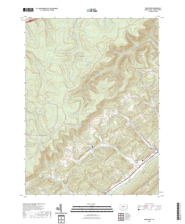 Bear Knob topographic map thumbnail