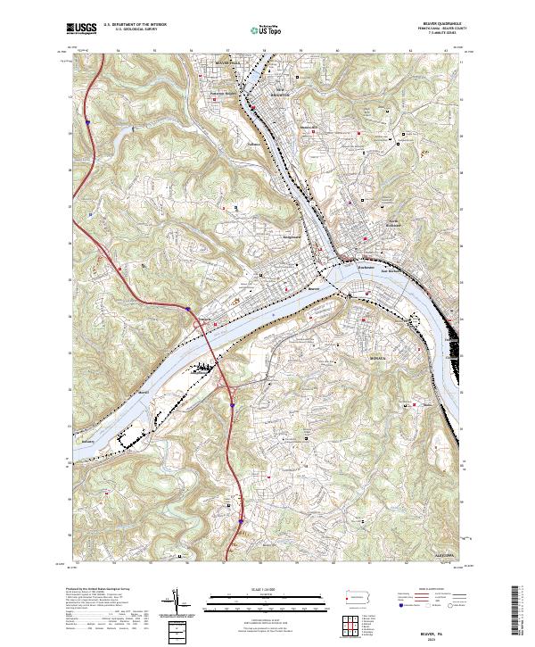 Beaver topographic map thumbnail