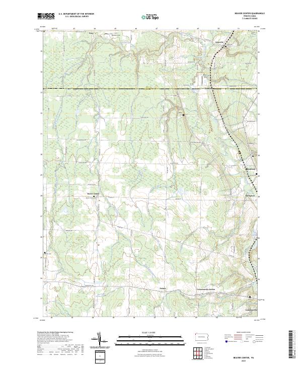 Beaver Center topographic map thumbnail