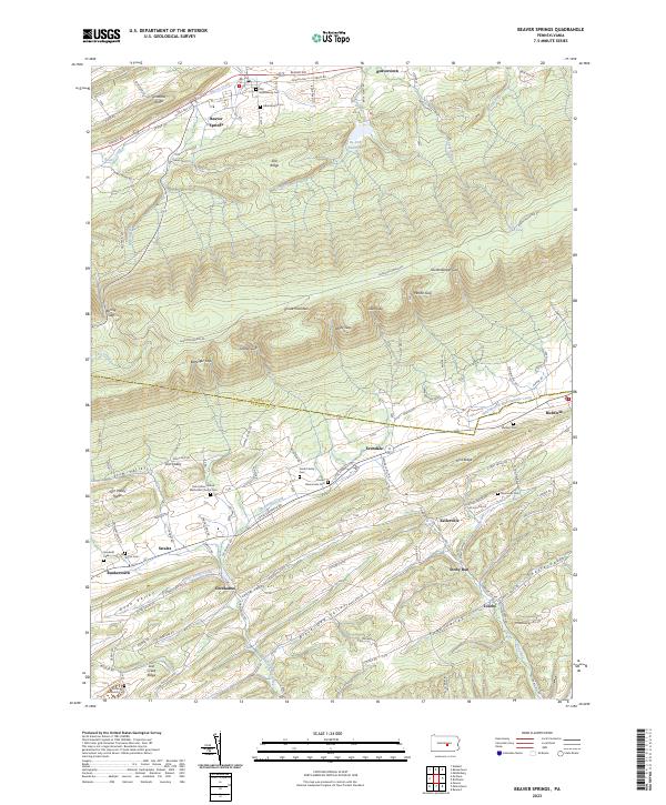 Beaver Springs topographic map thumbnail