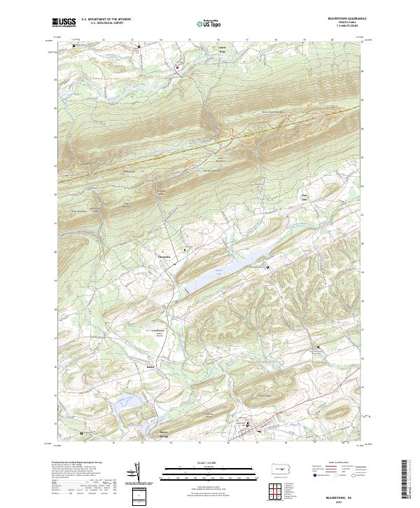 Beavertown topographic map thumbnail