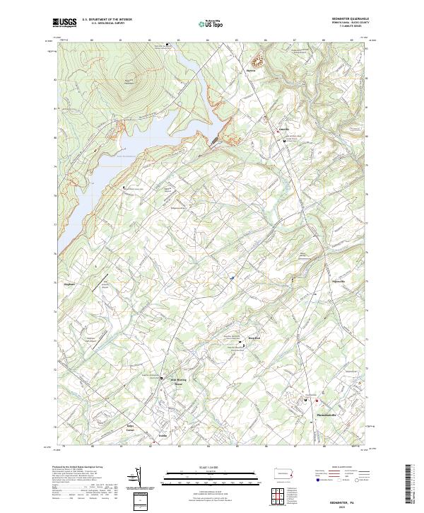 Bedminster topographic map thumbnail