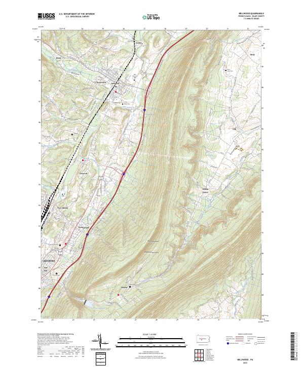 Bellwood topographic map thumbnail