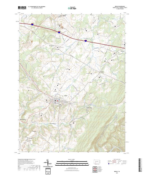 Berlin topographic map thumbnail
