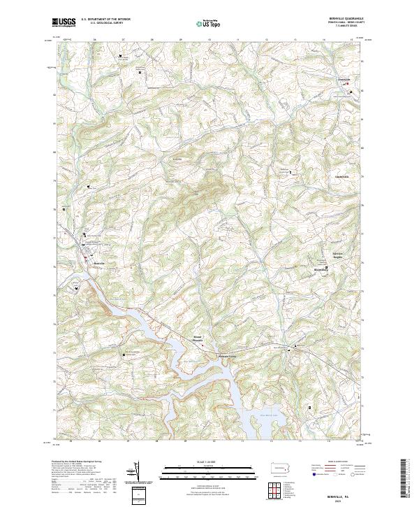 Bernville topographic map thumbnail