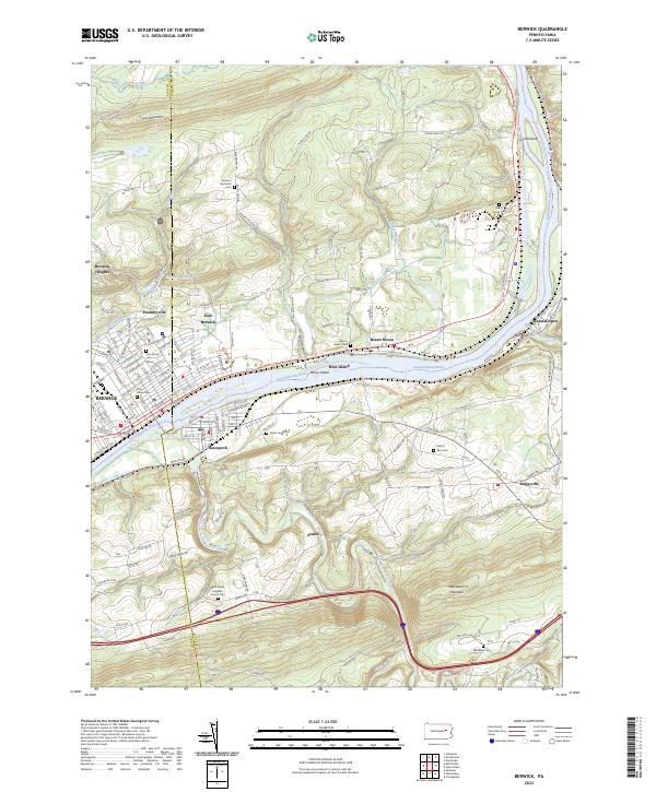 Berwick topographic map thumbnail