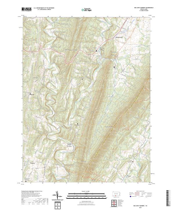 Big Cove Tannery topographic map thumbnail