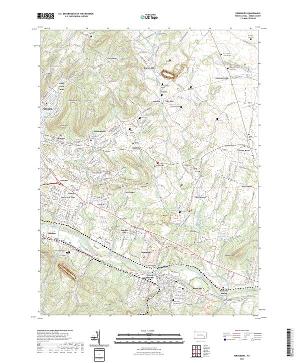 Birdsboro topographic map thumbnail