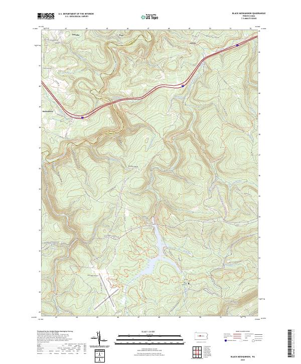 Black Moshannon topographic map thumbnail
