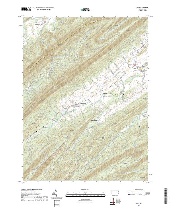 Blain topographic map thumbnail