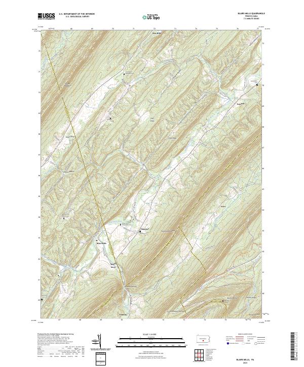 Blairs Mills topographic map thumbnail