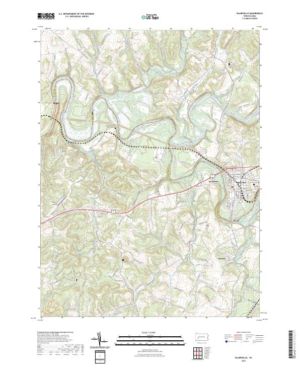 Blairsville topographic map thumbnail
