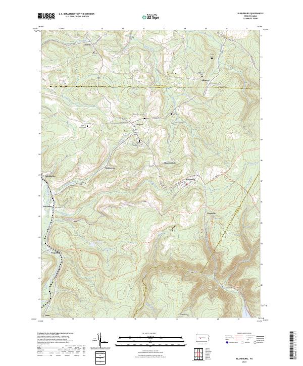 Blandburg topographic map thumbnail