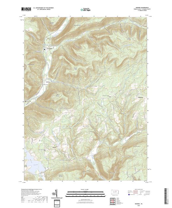 Bodines topographic map thumbnail