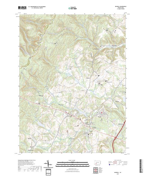 Boswell topographic map thumbnail
