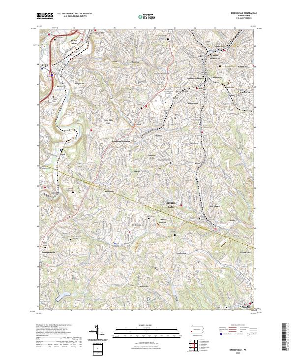 Bridgeville topographic map thumbnail
