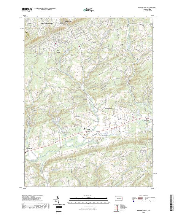 Brodheadsville topographic map thumbnail