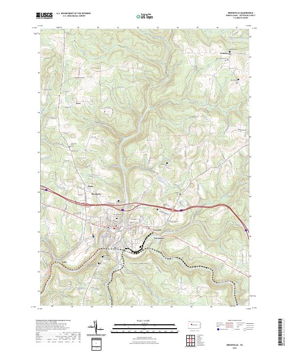 Brookville topographic map thumbnail