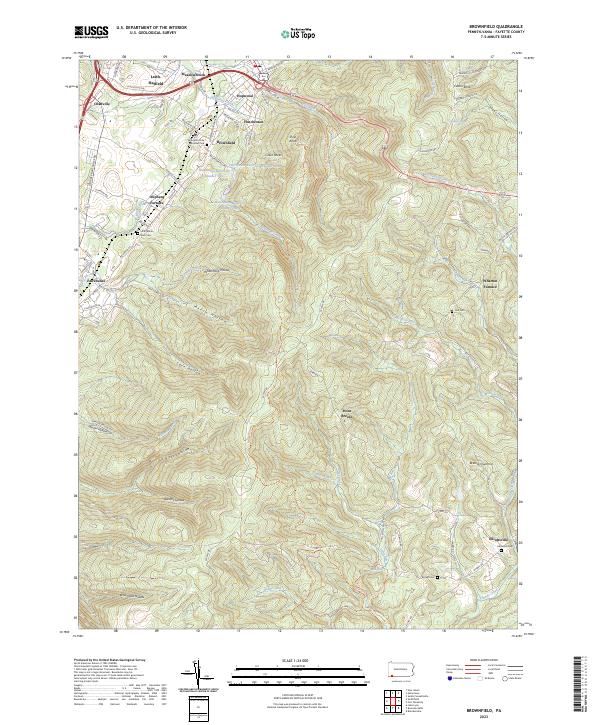 Brownfield topographic map thumbnail