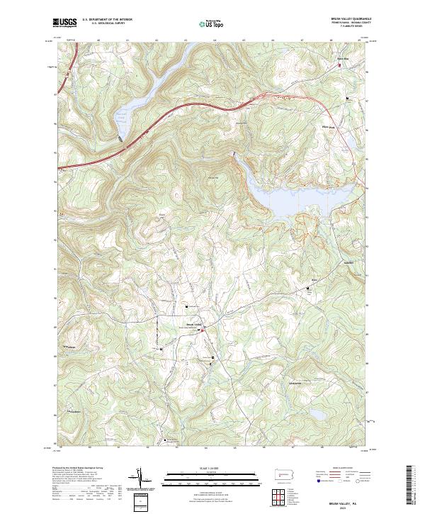 Brush Valley topographic map thumbnail
