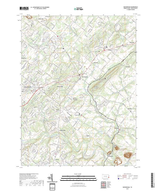 Buckingham topographic map thumbnail