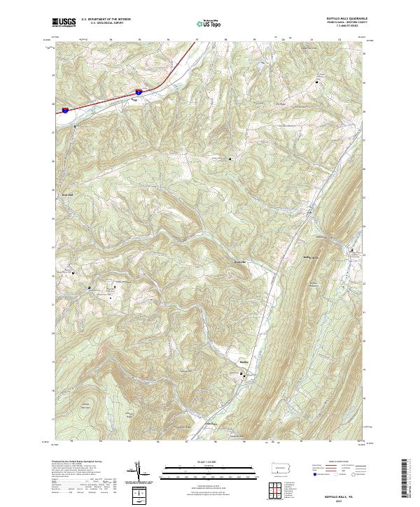 Buffalo Mills topographic map thumbnail