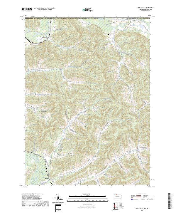 Bullis Mills topographic map thumbnail
