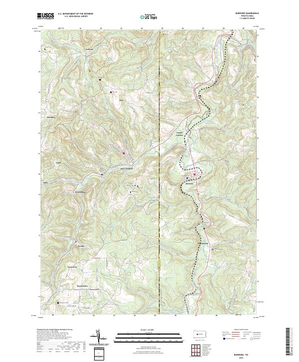 Burnside topographic map thumbnail