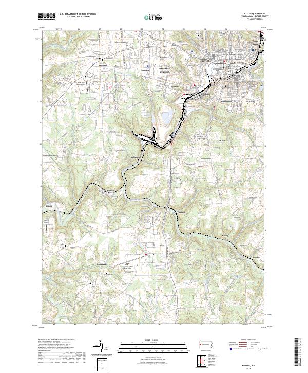 Butler topographic map thumbnail