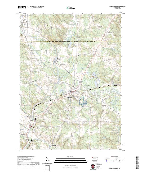 Cambridge Springs topographic map thumbnail