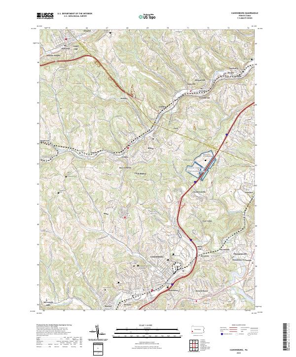Canonsburg topographic map thumbnail