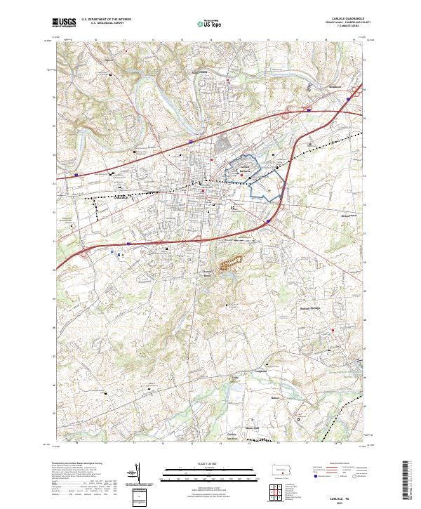 Carlisle topographic map thumbnail