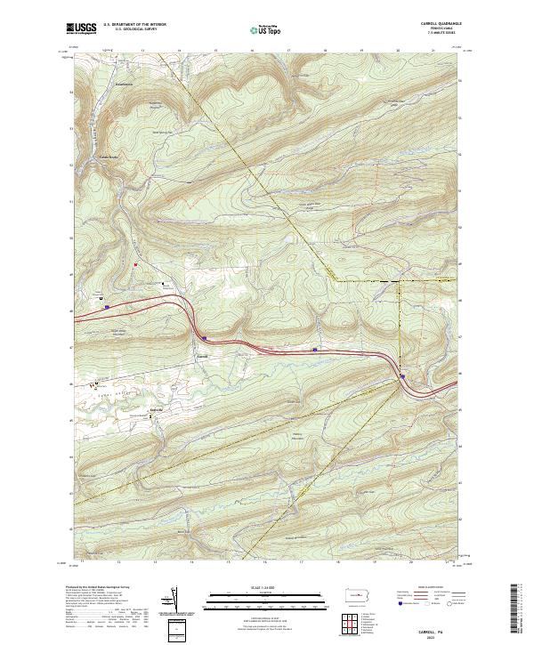 Carroll topographic map thumbnail