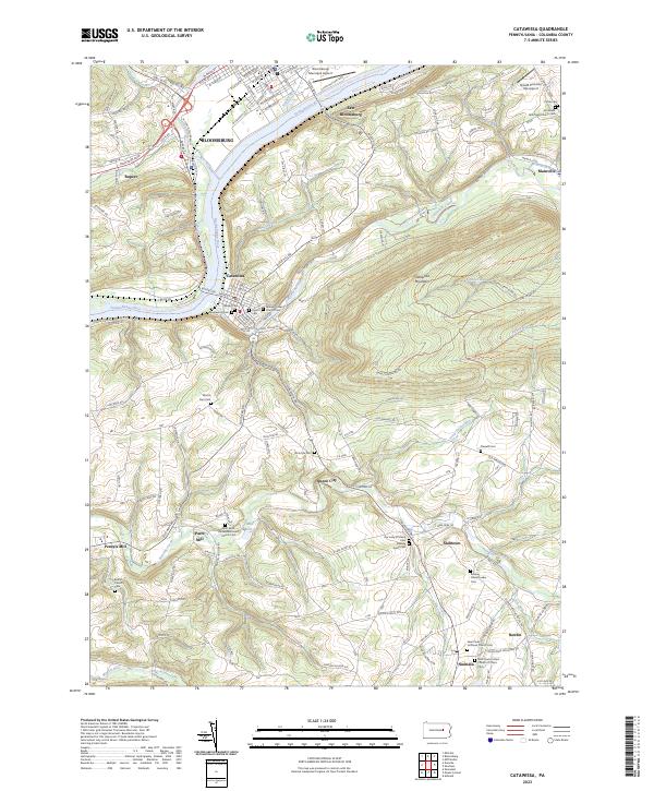 Catawissa topographic map thumbnail