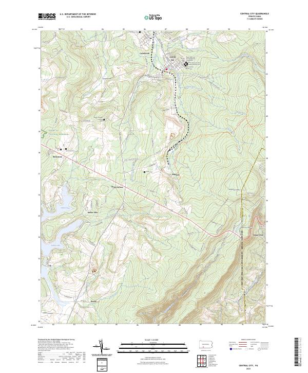 Central City topographic map thumbnail