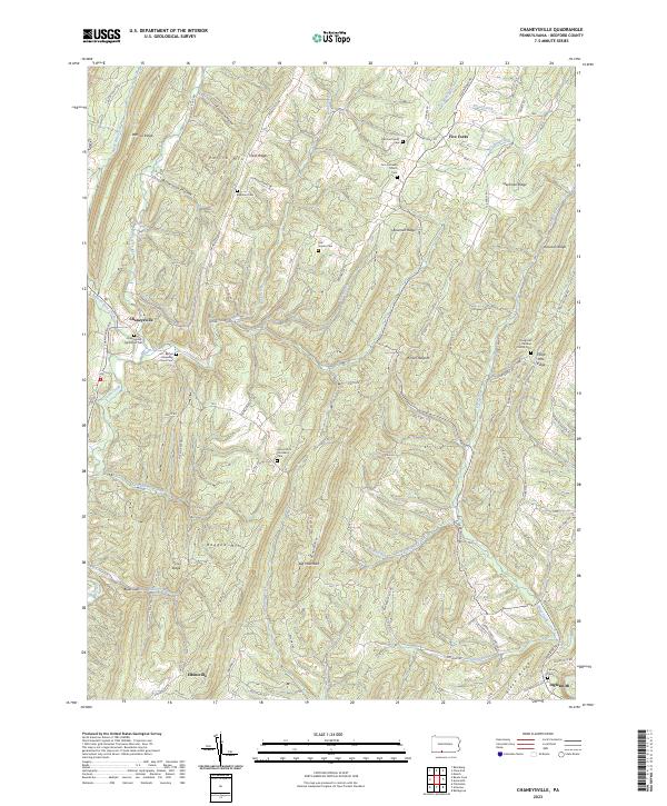 Chaneysville topographic map thumbnail