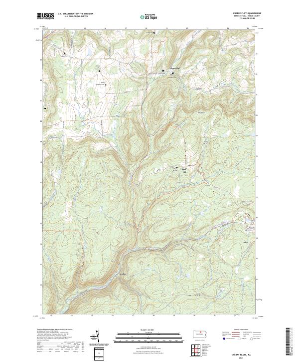 Cherry Flats topographic map thumbnail