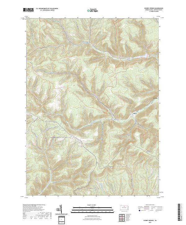 Cherry Springs topographic map thumbnail