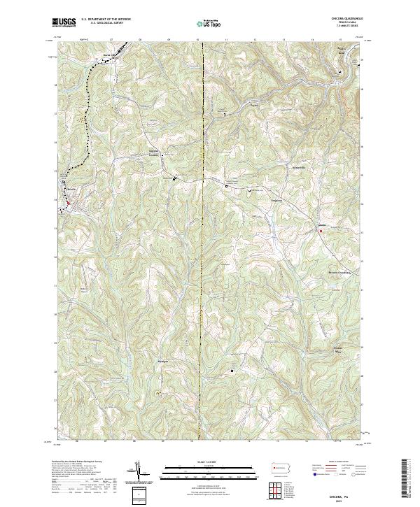 Chicora topographic map thumbnail