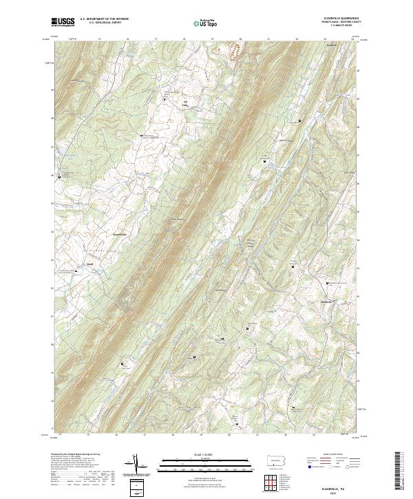 Clearville topographic map thumbnail